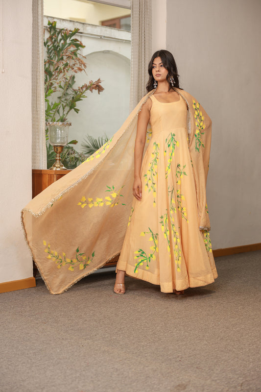 Autumn Yellow Lili Anarkali