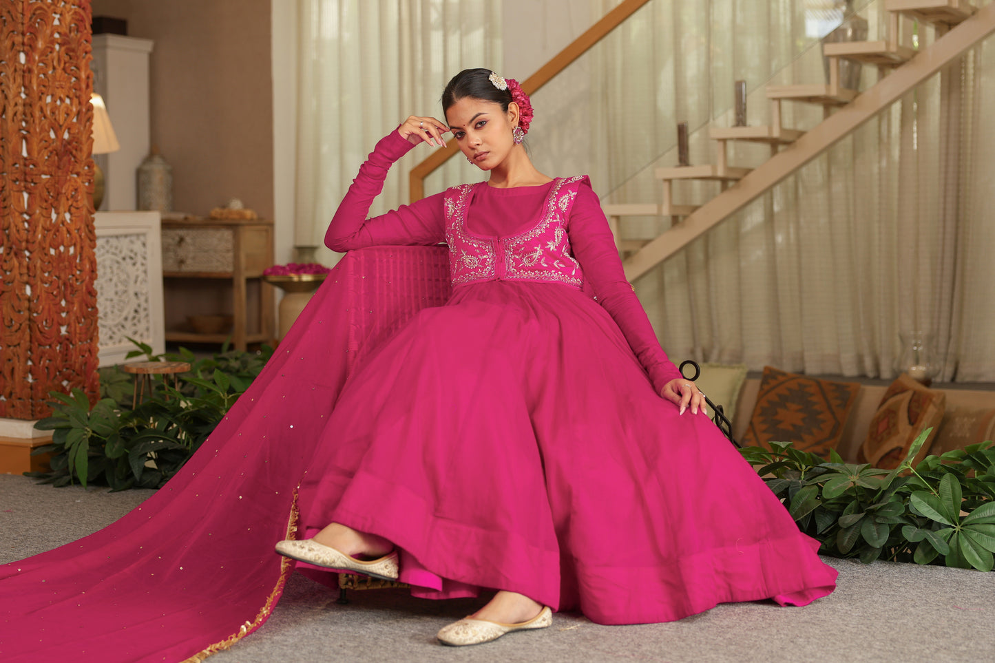 Queen Pink Anarkali