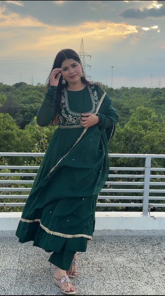 Green Queen Anarkali