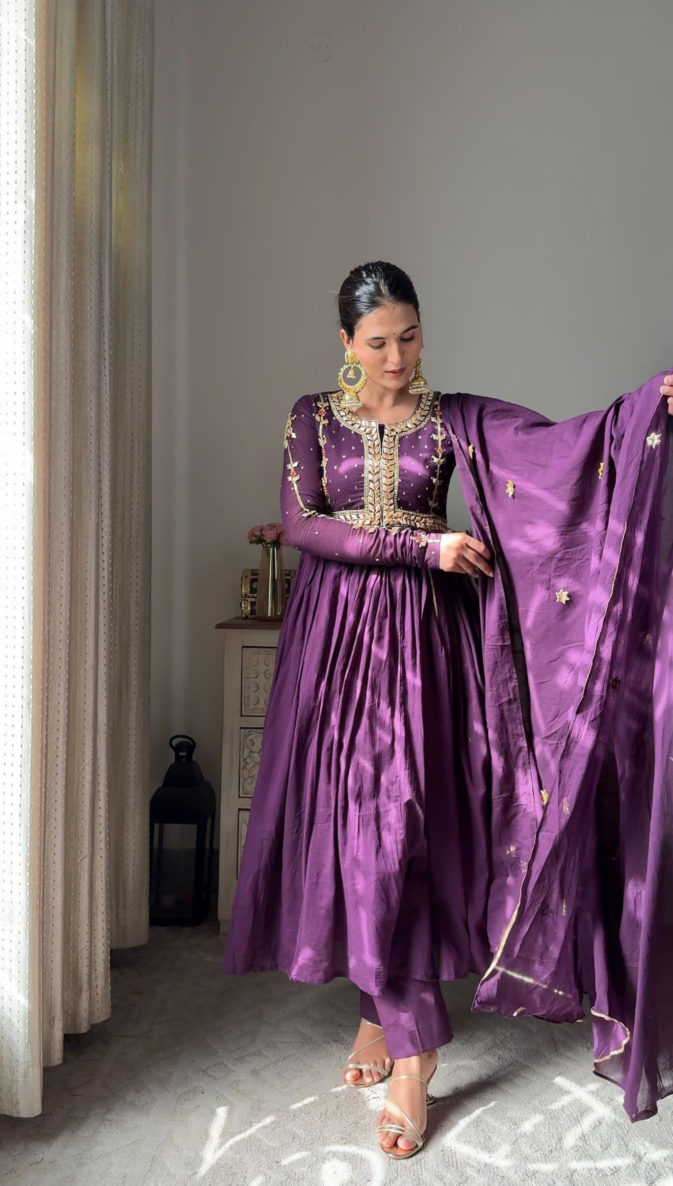 Purple Gotta Glow Anarkali
