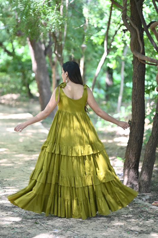Moss Green Maxi Dress