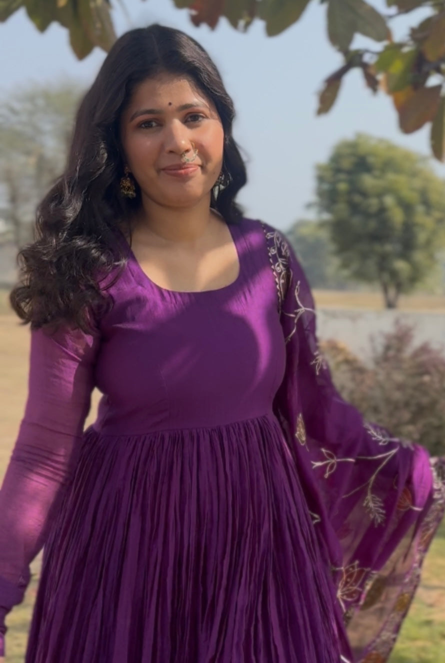 Purple Bliss Anarkali