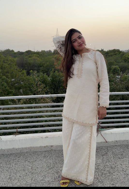Ivory Textured Co-ord set