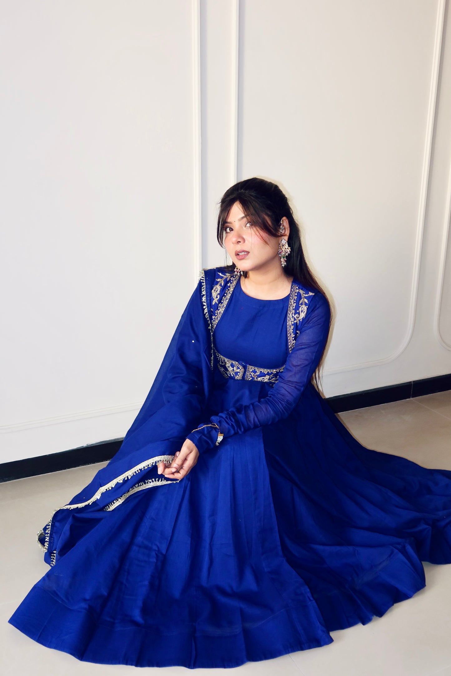 Blue Queen Anarkali