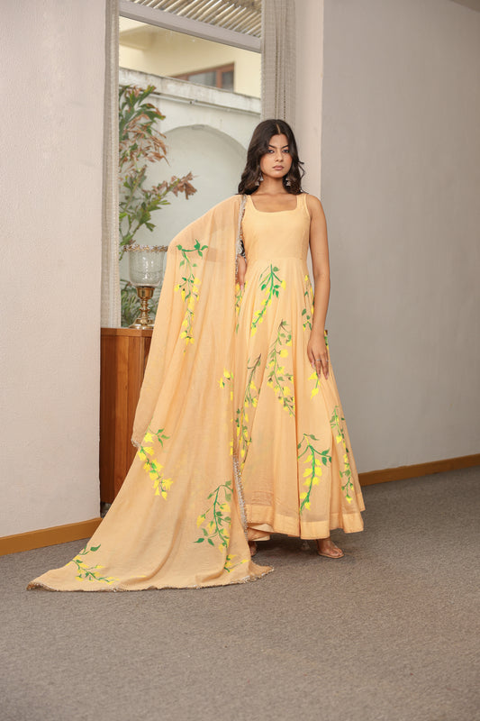 Autumn Yellow Lili Anarkali