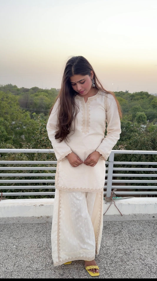 Ivory Textured Co-ord set