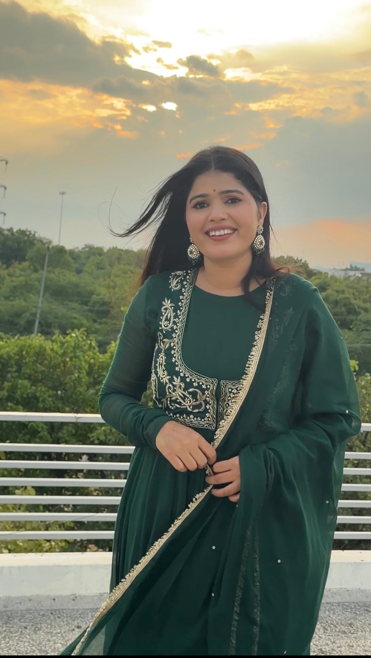 Green Queen Anarkali