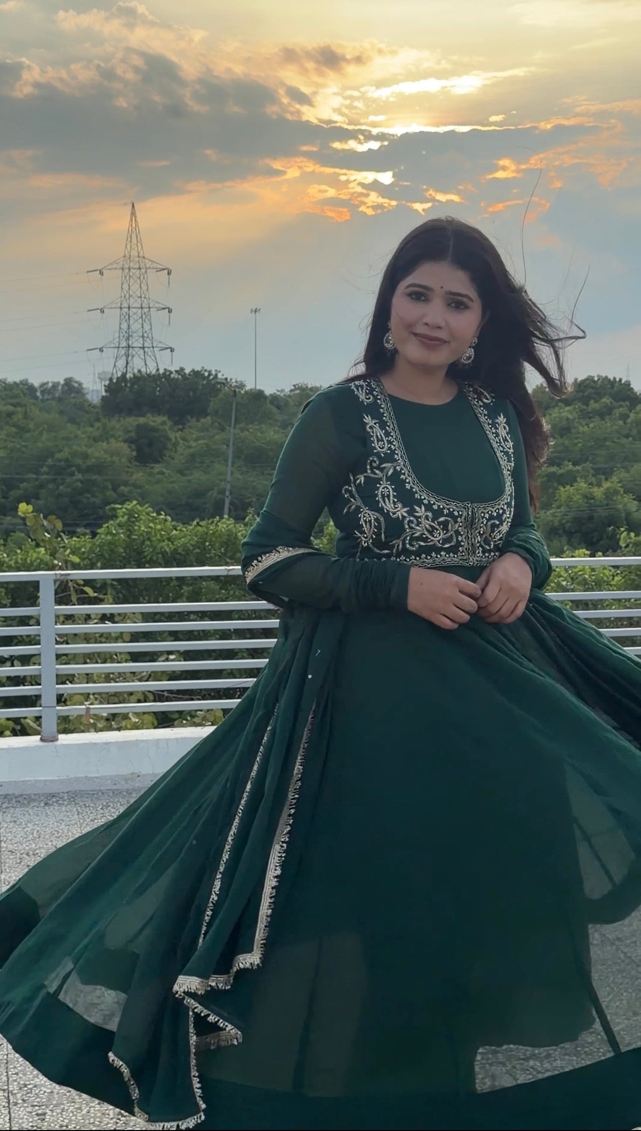 Green Queen Anarkali