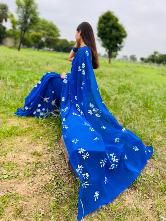 Jasmine Hand painted Saree