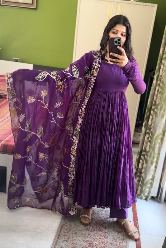 Purple Bliss Anarkali