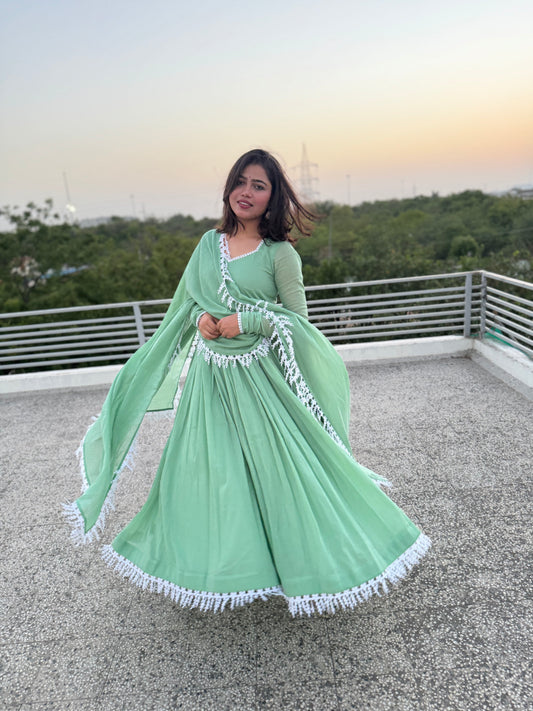 Mint Sage Green Anarkali