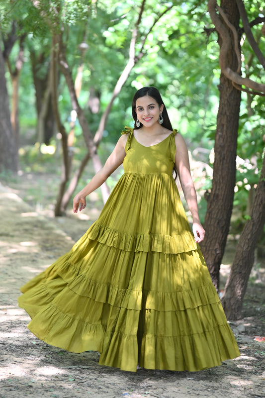 Moss Green Maxi Dress