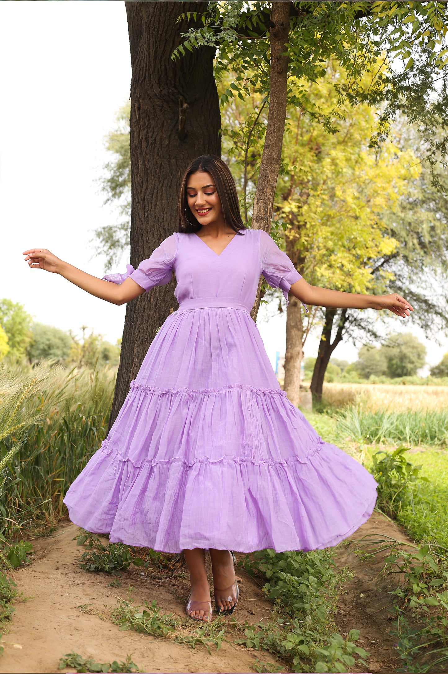 Lilac Tiered Dress