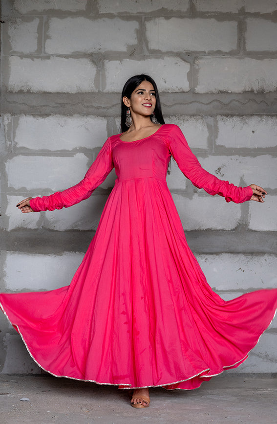 Fushsia Pink Anarkali – aarita