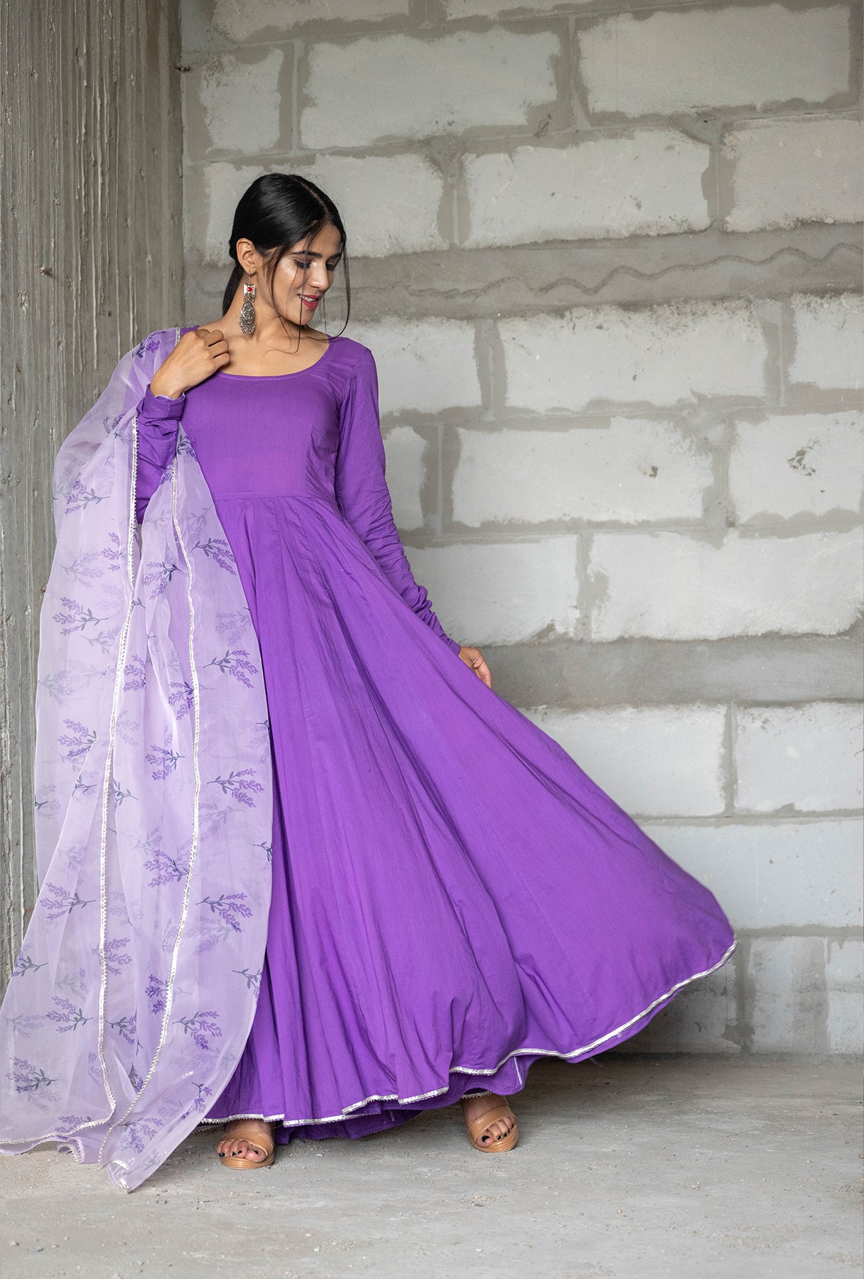 Iris Purple Anarkali – aarita